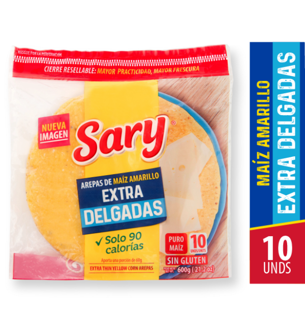 AREPAS DE MAIZ AMARILLO EXTRADELGADAS