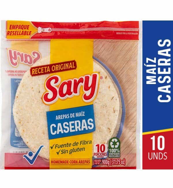 AREPAS DE MAIZ CASERAS X10UNDS
