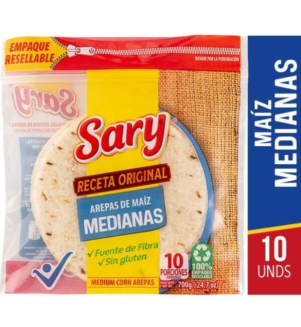 AREPAS DE MAIZ MEDIANAS